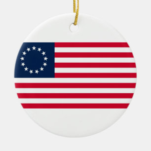 Décoration En Céramique Le drapeau révolutionnaire de Betsy Ross de guerr