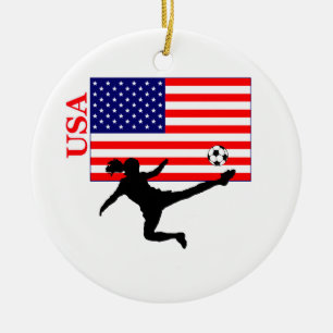 Décoration En Céramique Le football Etats-Unis des femmes