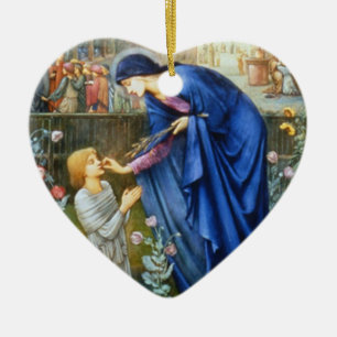 DÉCORATION EN CÉRAMIQUE LE GARÇON ET LA VIERGE