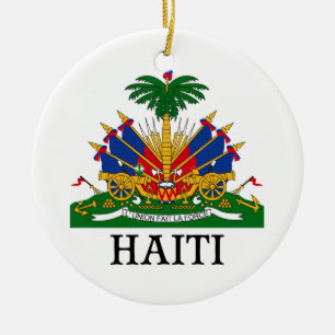 Décoration En Céramique Le HAÏTI - emblème/manteau des