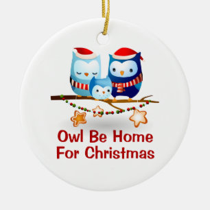 Décoration En Céramique Le hibou drôle soit à la maison pour l'ornement