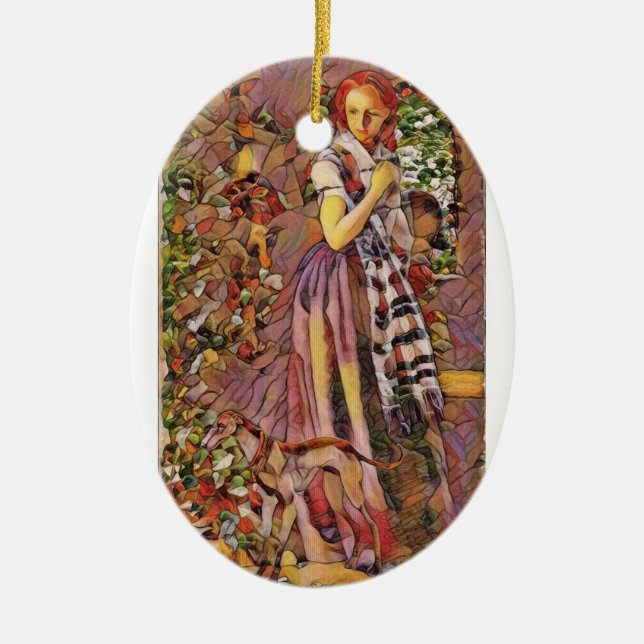 Décoration En Céramique Le lévrier de Noël (Devant)