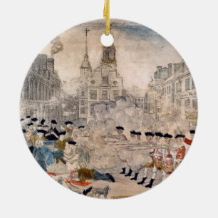 Décoration En Céramique Le massacre de Boston Paul Revere King Street