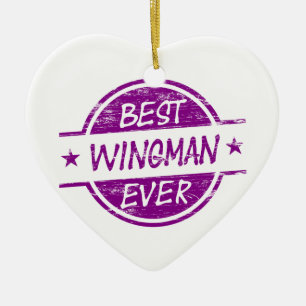 Décoration En Céramique Le meilleur Wingman toujours pourpre