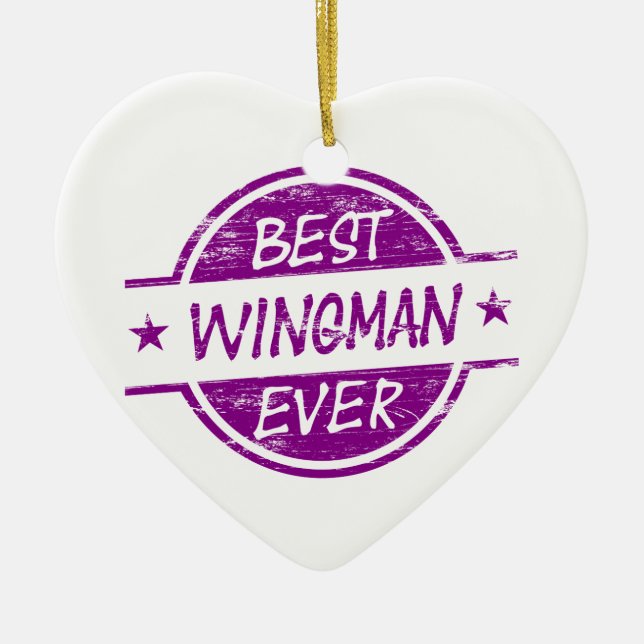 Décoration En Céramique Le meilleur Wingman toujours pourpre (Devant)