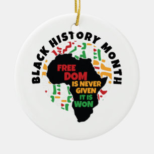 Décoration En Céramique Le Mois de l'Histoire Noire La liberté n'est jamai