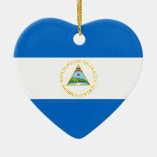 Décoration En Céramique Le Nicaragua - drapeau de Nicaragua