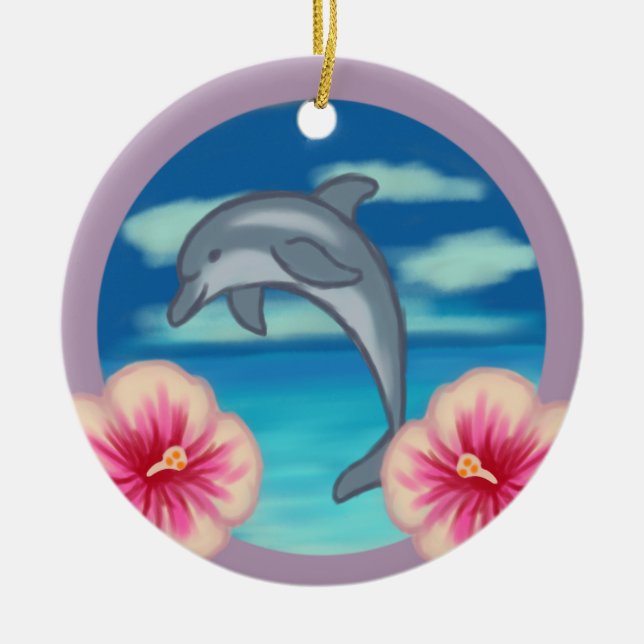 Décoration En Céramique Le paradis des dauphins (Devant)