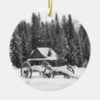 Décoration En Céramique Le pays des merveilles canadien d'hiver de