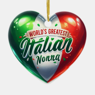 Décoration En Céramique Le plus grand Nonna Heart italien du monde