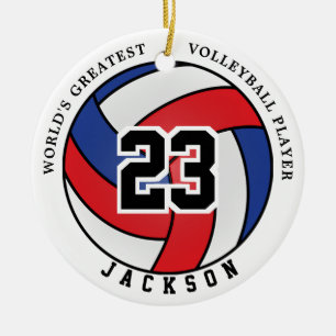 Décoration En Céramique Le plus grand volley-ball 🏐 monde rouge, blanc 
