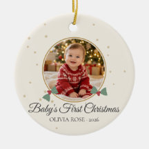 Le premier Noël de bébé Holly et étoiles Photo