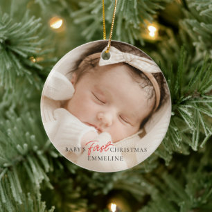Décoration En Céramique Le premier Noël de bébé, statistiques de naissance