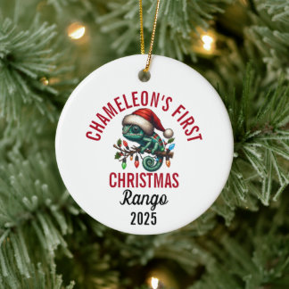 Décoration En Céramique Le premier Noël du caméléon 2025