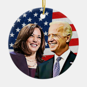 Décoration En Céramique Le président Biden et le vice-président Harris Kee