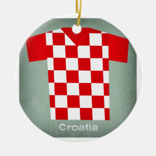 Décoration En Céramique Le rétro football Jersey Croatie