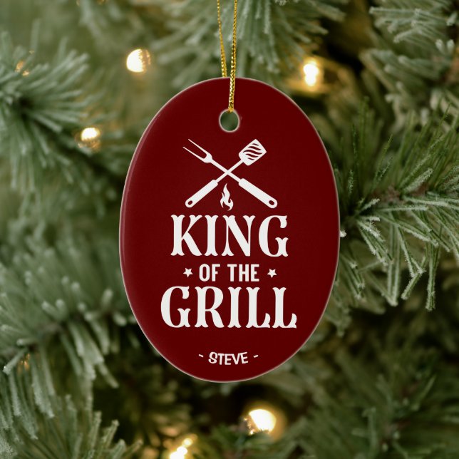 Décoration En Céramique Le Roi du Grill personnalisé Noël (Arbre)