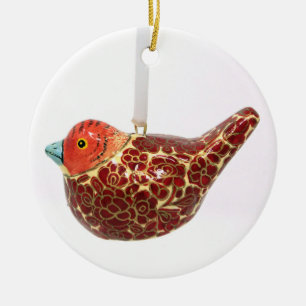 Décoration En Céramique Le Rouge-Or démodé a fleuri la babiole de perdri