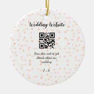 Décoration En Céramique Le site web mariage scanner code QR pour les détai