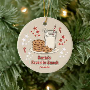 Décoration En Céramique Le Snack Préféré du Père Noël Noël Drôle de Noël