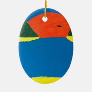 Décoration En Céramique Le son du pendentif du coucher du soleil. Une oeuv