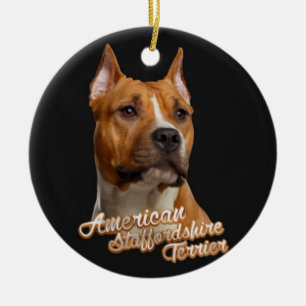 Décoration En Céramique Le Staffordshire Terrier américain - Amstaff