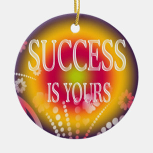 Décoration En Céramique Le succès est citation du mot Yours-3