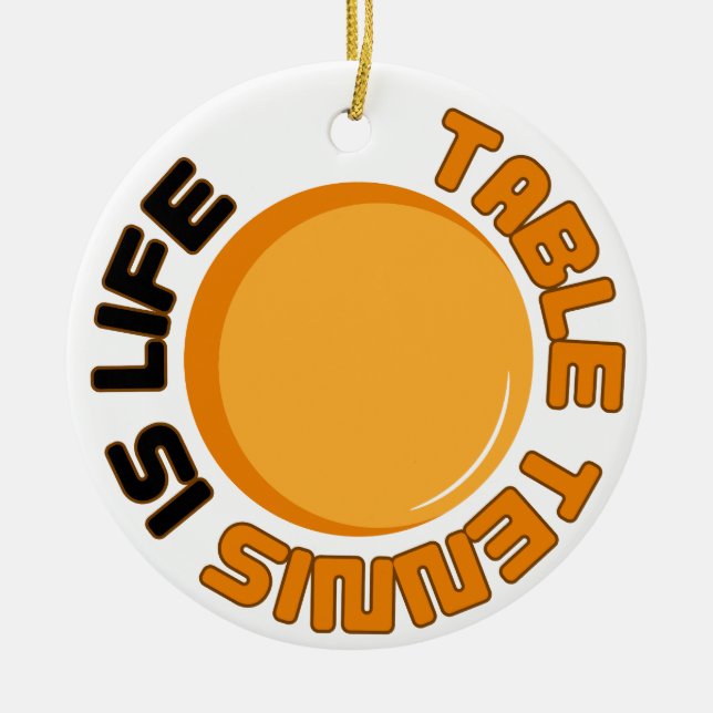 Décoration En Céramique Le tennis de table est la vie (Devant)