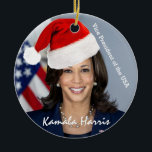 Décoration En Céramique Le vice-président Kamala Harris à Santa Hat<br><div class="desc">Mémoriser l'élection historique de Kamala Harris avec ce portrait officiel de Kamala Harris - avec un chapeau de Père Noël.</div>