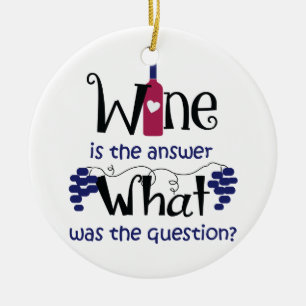 Décoration En Céramique Le vin est la réponse