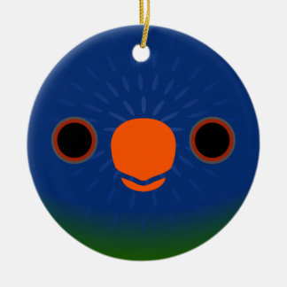 Décoration En Céramique Le visage d'un lorikeet à façade bleue