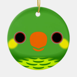 Décoration En Céramique Le visage d'un lorikeet à joues jaunes
