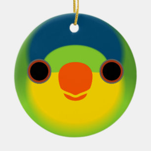 Décoration En Céramique Le visage d'une loriette néo-calédonienne