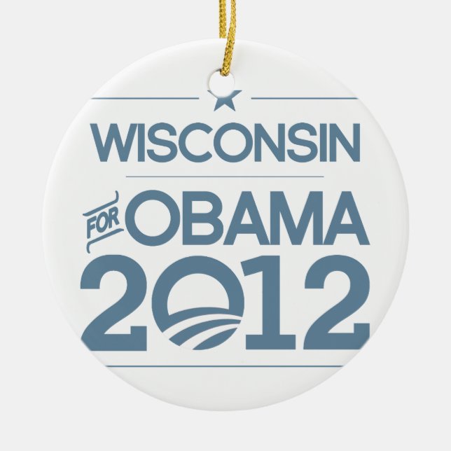 Décoration En Céramique Le WISCONSIN POUR OBAMA 2012.png (Devant)