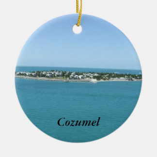 Décoration En Céramique L'eau bleue d'île de Cozumel tropicale