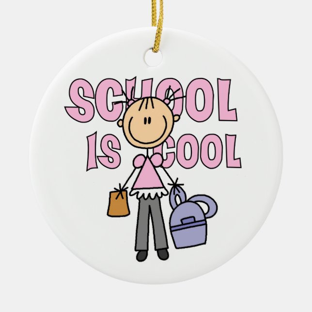Décoration En Céramique L'école de filles est Cool (Devant)