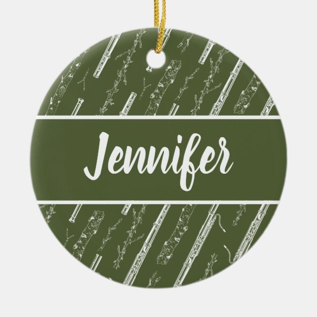 Décoration En Céramique Lecteur Bassoon Musician Cadeau personnalisé (Devant)