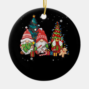 Décoration En Céramique Lecteur de basse guitare Gnomes Funny Christmas Tr