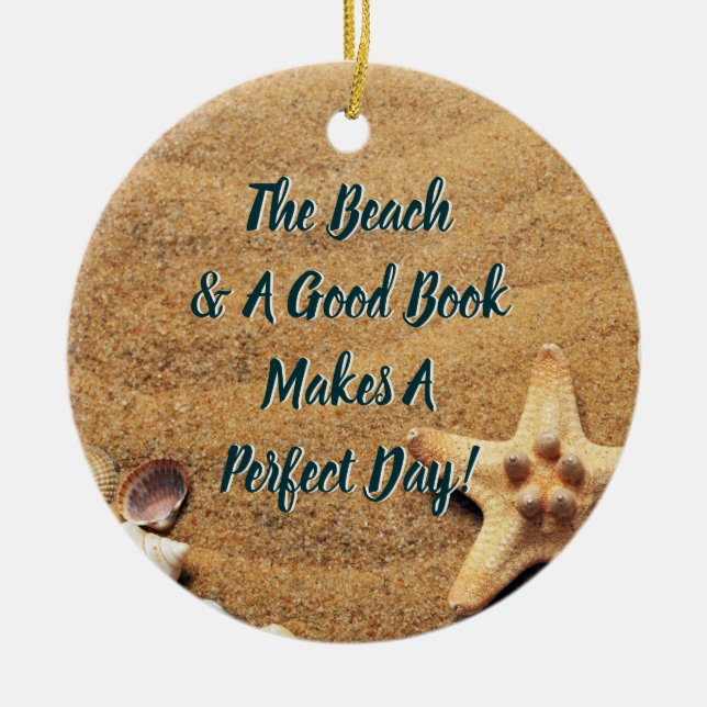 Décoration En Céramique Lecture Au Beach Book Club Group Bookworm (Devant)