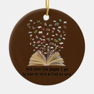 Décoration En Céramique Lecture Du Livre Et Dans Les Pages Que Je Pars