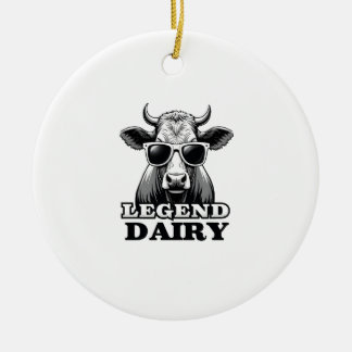 Décoration En Céramique Légendaire T-shirt graphique drôle de fermier lait