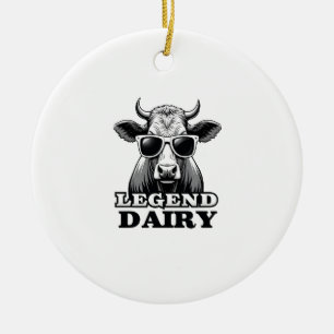 Décoration En Céramique Légendaire Vache Drôle Fermier Laiterie Pun Graphi
