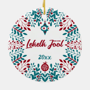 Décoration En Céramique Lekelk Jöööl, Sylt Salutation de Noël frisonne du