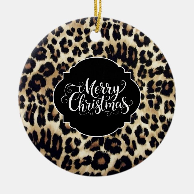 Décoration En Céramique Leopard Print Ornament (Devant)