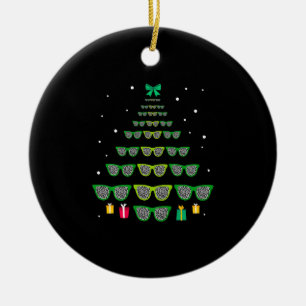 Décoration En Céramique Léopards Xmas Arbre Optométriste Noël