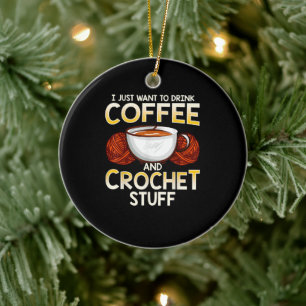 Décoration En Céramique Les Amateurs De CrochetCoffee Et De Crocheting