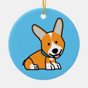 Décoration En Céramique Les Corgis de corgi poursuivent le Pembroke