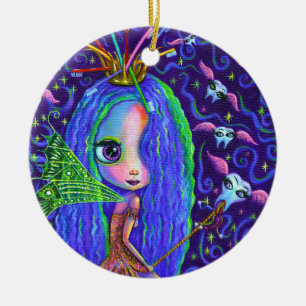 Décoration En Céramique Les dents poilues avec la couronne de brosse à den