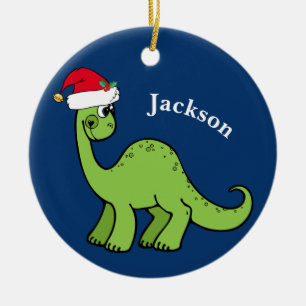 Décoration En Céramique Les enfants de Noël Cool Dinosaur Bleu