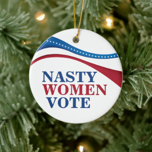 Décoration En Céramique Les Femmes Nasty Votent Le Drapeau Américain Fémin